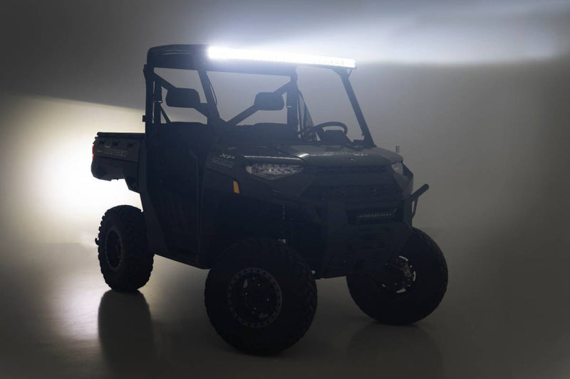 Load image into Gallery viewer, Rough Country | 2014-2021 Polaris Ranger 900XP / 1000XP Forward Facing 50 Inch LED Light Bar Kit - Single Row - Without Factory Wiper
