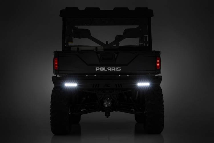 Load image into Gallery viewer, Rough Country | Can-Am Defender / Polaris Ranger 1000XP Rear Bumper - With LED Lights
