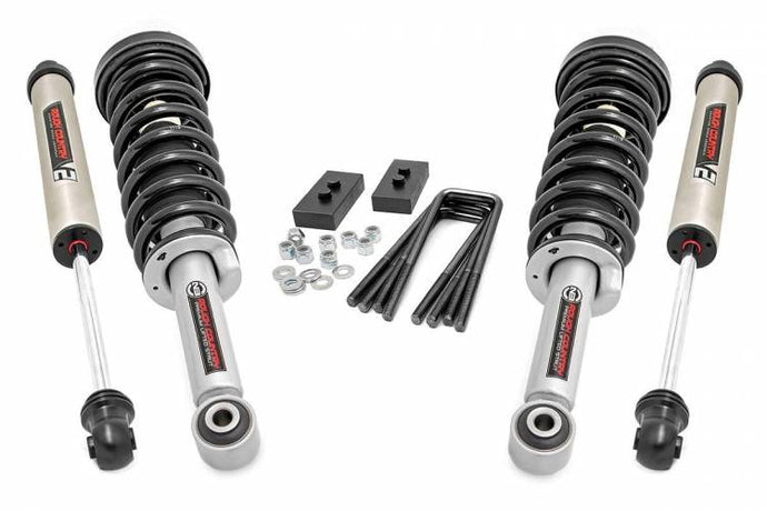 Rough Country | 2021-2024 Ford F150 4WD 2 Inch Lift Kit - Lifted N3 Struts With V2 Shocks