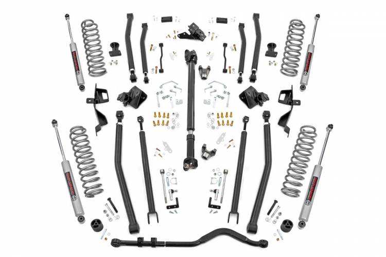 Load image into Gallery viewer, Rough Country | 2018-2023 Jeep Wrangler JL 4WD 4 Inch Long Arm Lift Kit With Premium N3 Shocks
