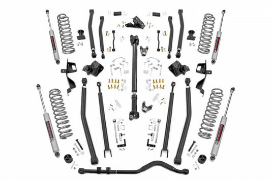 Rough Country | 2018-2023 Jeep Wrangler JL 4WD 4 Inch Long Arm Lift Kit With Premium N3 Shocks