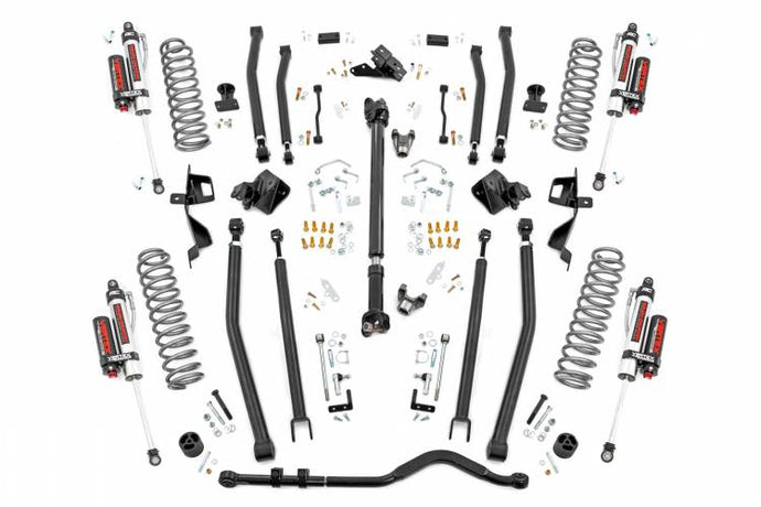 Rough Country | 2018-2023 Jeep Wrangler JL 4WD 4 Inch Long Arm Lift Kit With Vertex Reservoir Shocks