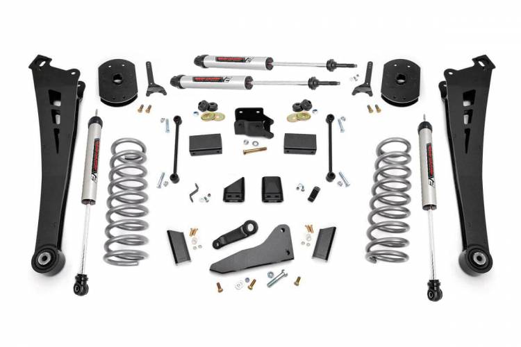 Load image into Gallery viewer, Rough Country | 2014-2018 Dodge Ram 2500 4WD 5 Inch Lift Kit - Gas - Standard Rate Front Coils - V2 Shocks
