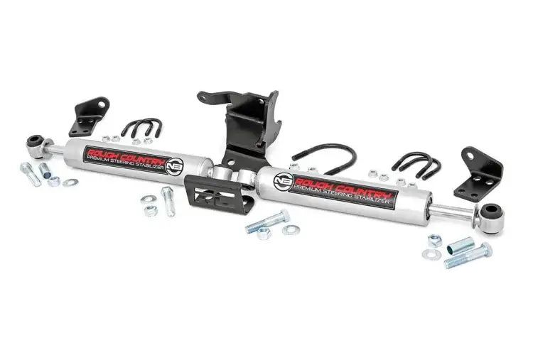 Load image into Gallery viewer, Rough Country | Jeep Gladiator JT / Wrangler JL Dual N3 Steering Stabilizer | 87304
