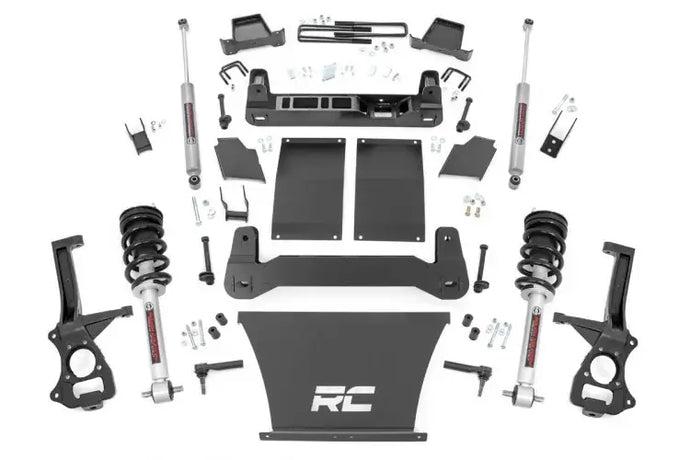 Rough Country | 2019-2023 GM Silverado / Sierra 1500 4 Inch Lift Kit - Trailboss / AT4 - Gas - M1 Struts - M1 Shocks