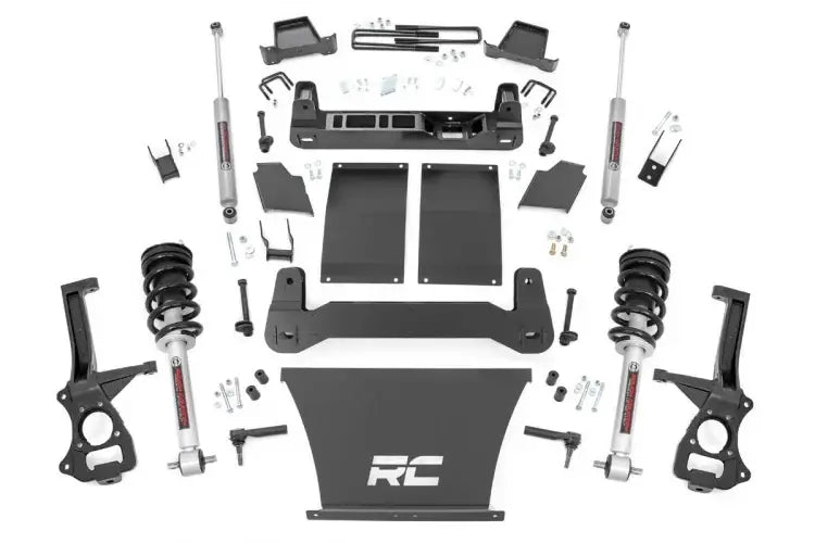 Load image into Gallery viewer, Rough Country | 2019-2023 GM Silverado / Sierra 1500 4 Inch Lift Kit - Trailboss / AT4 - Gas - M1 Struts - M1 Shocks
