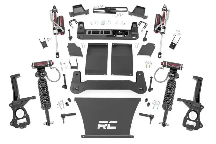 Load image into Gallery viewer, Rough Country | 2019-2024 GM Silverado / Sierra 1500 4 Inch Lift Kit - Trailboss / AT4 - Gas - Vertex Coilovers - Vertex Rear Shocks
