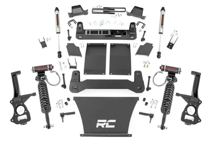 Rough Country | 2019-2024 GM Silverado / Sierra 1500 4 Inch Lift Kit - Trailboss / AT4 - Gas - Vertex Coilovers - V2 Rear Shocks