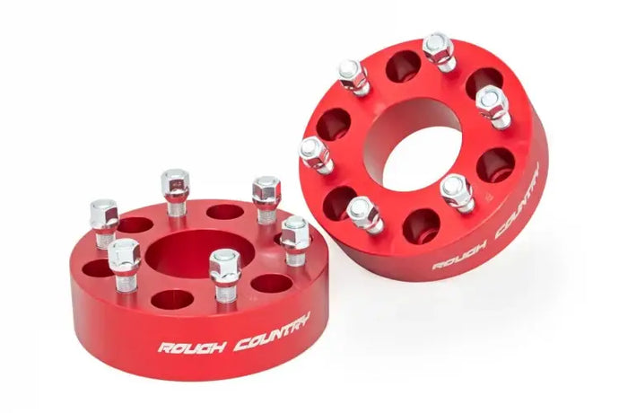 Rough Country | GM 1500 Truck / SUV 2 Inch Wheel Spacers - Anodized Red