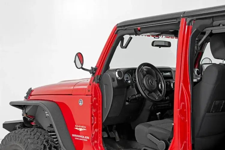 Load image into Gallery viewer, Rough Country | 2007-2018 Jeep Wrangler JK Round Trail Mirror | 10519
