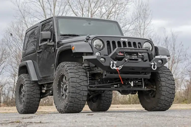 Load image into Gallery viewer, Rough Country | Jeep Gladiator JT / Wrangler JK / JL Sport OE Fog Front Winch Bumper
