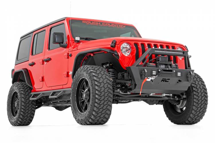 Load image into Gallery viewer, Rough Country | Jeep Gladiator JT / Wrangler JK / JL Stubby Trail Front Bumper
