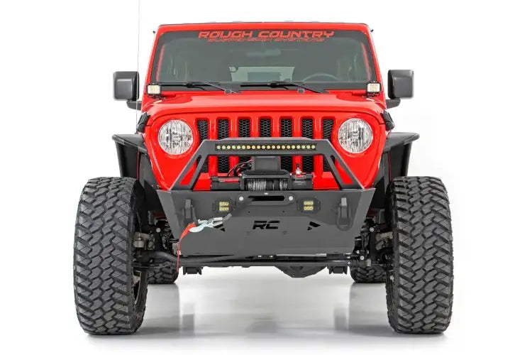 Load image into Gallery viewer, Rough Country | Jeep Gladiator JT / Wrangler JK / JL Stubby Trail Front Bumper
