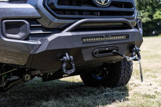 Rough Country | 2016-2023 Toyota Tacoma Hybrid Front Bumper - Winch Mount Only - No Lights