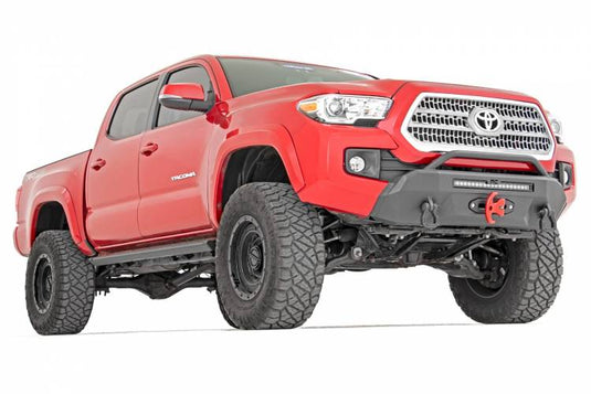 Rough Country | 2016-2023 Toyota Tacoma 4WD Hybrid Front Bumper - With PRO9500S WInch - No Lights