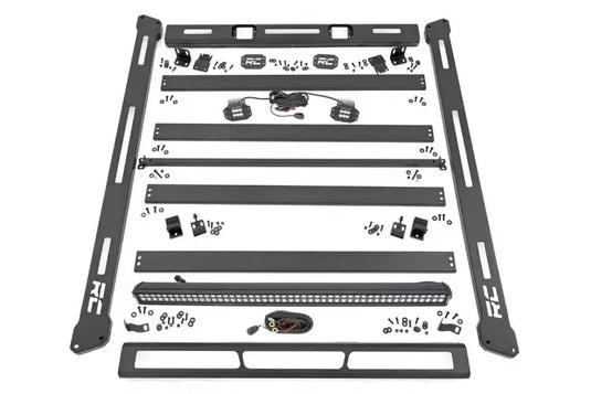 Rough Country | 2018-2023 Jeep Wrangler JL 4WD Roof Rack With LED Lights | 10622