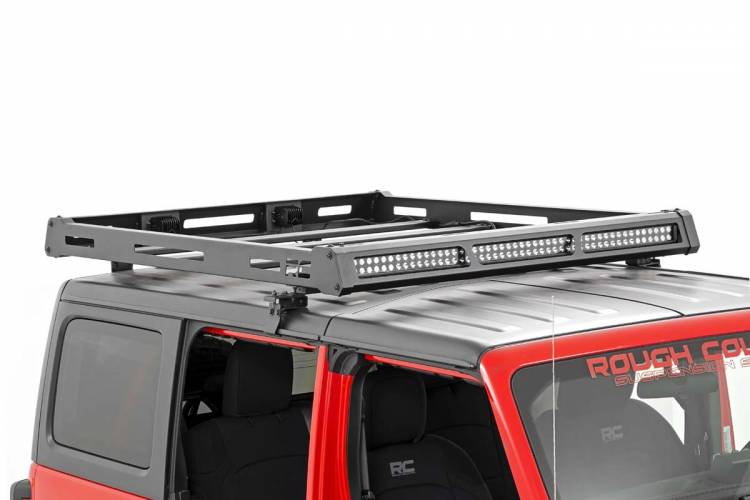 Load image into Gallery viewer, Rough Country | 2018-2023 Jeep Wrangler JL 4WD Roof Rack Without LED Lights | 10612
