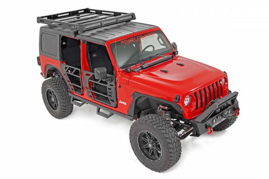 Rough Country | 2018-2023 Jeep Wrangler JL 4WD Roof Rack With LED Lights | 10622