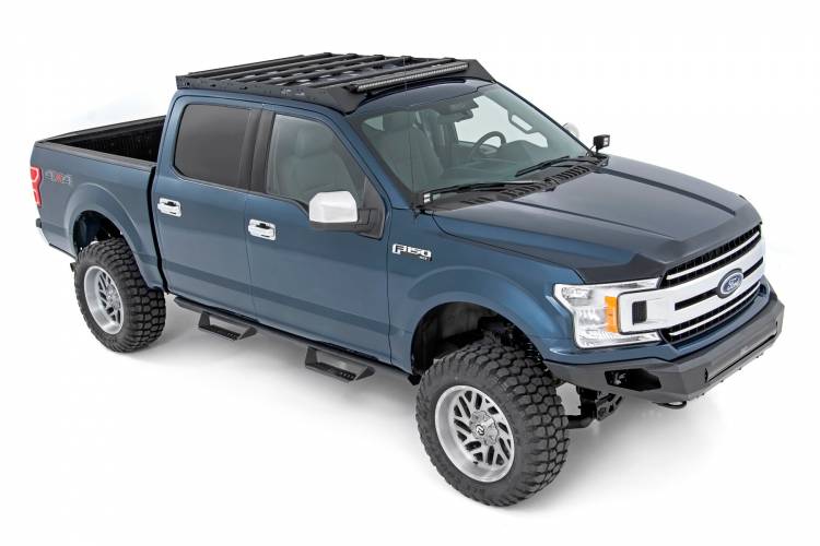 Load image into Gallery viewer, Rough Country | 2015-2018 Ford F150 2WD / 4WD Roof Rack - With Front Facing LED Light
