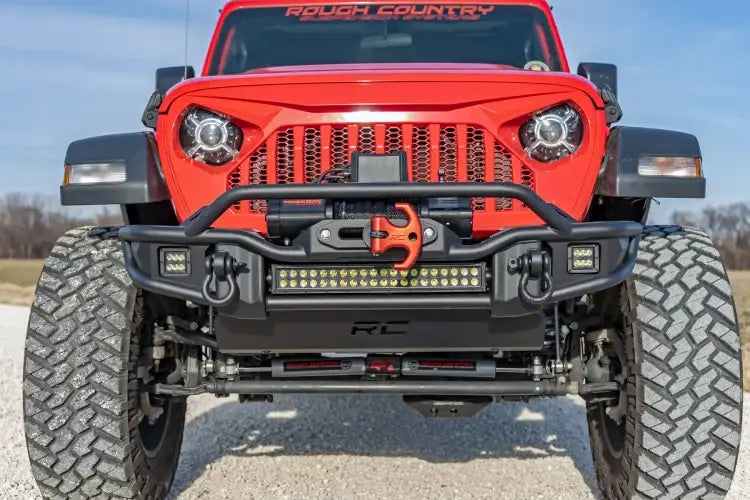 Load image into Gallery viewer, Rough Country | Jeep Gladiator JT / Wrangler JK / JL Front WInch Bumper With Skid Plate | 10647
