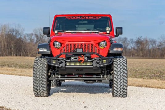 Rough Country | Jeep Gladiator JT / Wrangler JK / JL Front WInch Bumper With Skid Plate | 10647