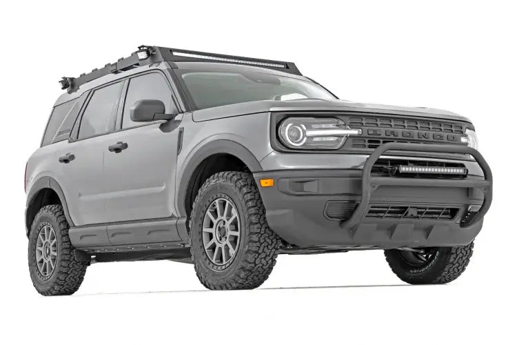 Load image into Gallery viewer, Rough Country | 2021-2023 Ford Bronco Sport 4WD Nudge Bar - Black Series Light With White DRL
