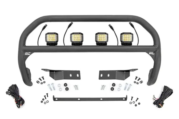 Rough Country | 2007-2021 Toyota Tundra 4WD Nudge Bar - With 3 Inch OSRAM Wide Angle Series Lights