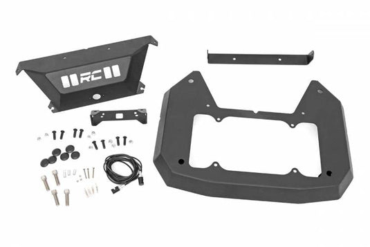 Rough Country | 2018-2023 Jeep Wrangler JL 4WD Spare Tire Carrier Delete Kit With Chrome Light Kit | 10607