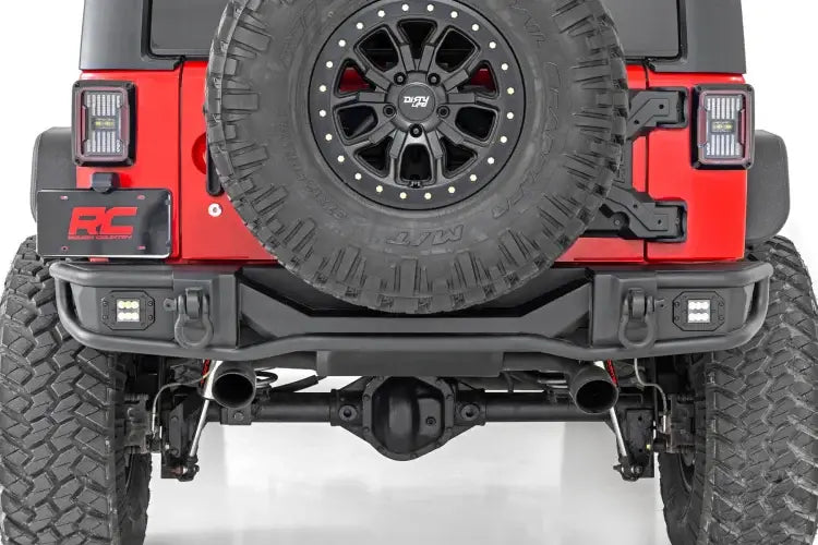 Load image into Gallery viewer, Rough Country | 2007-2018 Jeep Wrangler JK 4WD Tubular Rear Bumper
