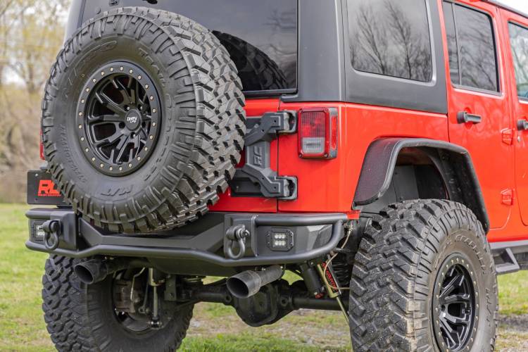 Load image into Gallery viewer, Rough Country | 2007-2018 Jeep Wrangler JK 4WD Tubular Rear Bumper
