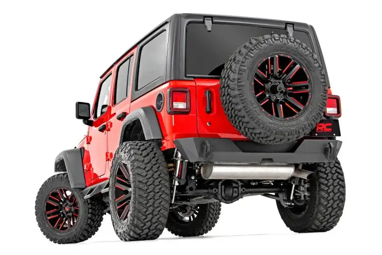 Load image into Gallery viewer, Rough Country | 2018-2024 Jeep Wrangler JL / Wrangler 4XE 4WD Trail Tire Carrier Rear Bumper
