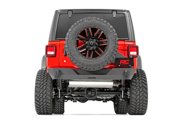 Load image into Gallery viewer, Rough Country | 2018-2024 Jeep Wrangler JL / Wrangler 4XE 4WD Trail Tire Carrier Rear Bumper
