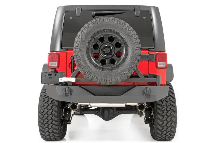 Load image into Gallery viewer, Rough Country | 2007-2018 Jeep Wrangler JK Rock Crawler Tire Carrier Rear Bumper
