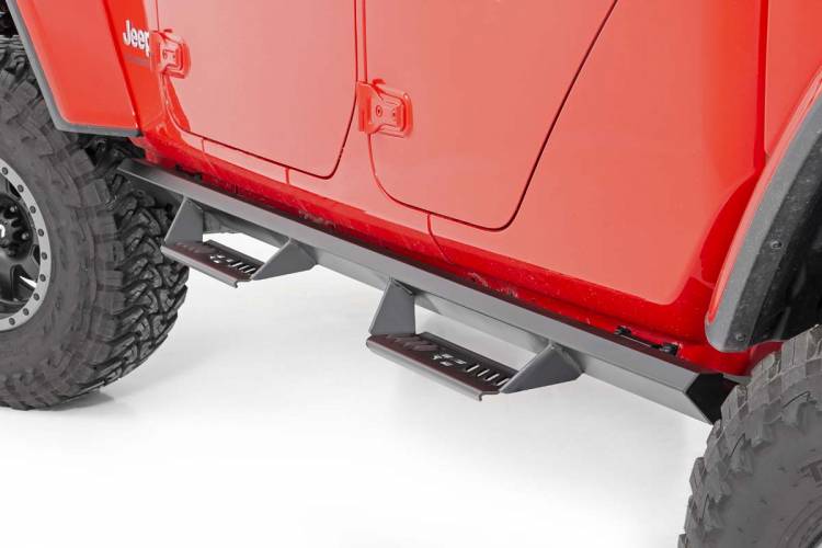 Load image into Gallery viewer, Rough Country | 2020-2022 Jeep Gladiator JT 4WD AL2 Drop Steps | AL520201
