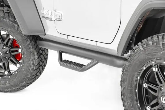 Rough Country | 2018-2024 Jeep Wrangler JL 4WD 2 Door Full Length Bed Nerf Steps