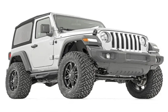 Rough Country | 2018-2024 Jeep Wrangler JL 4WD 2 Door Full Length Bed Nerf Steps