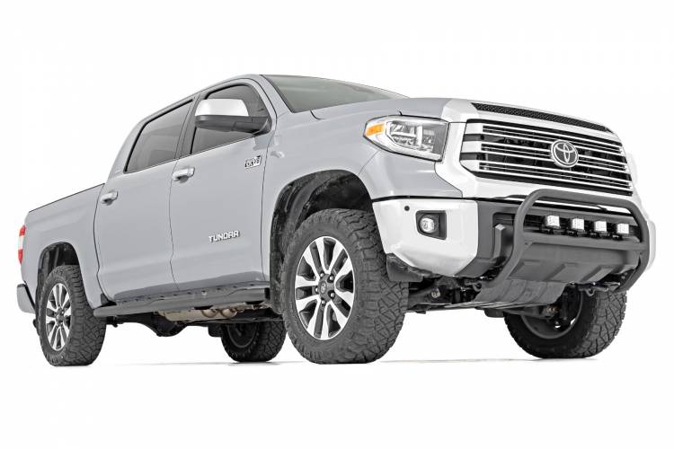 Load image into Gallery viewer, Rough Country | 2007-2021 Toyota Tundra 2WD / 4WD Black Oval Nerf Steps | 21009
