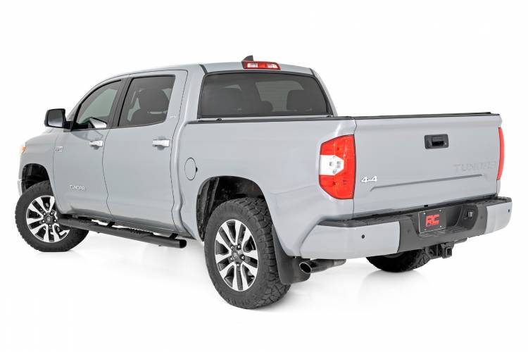 Load image into Gallery viewer, Rough Country | 2007-2021 Toyota Tundra 2WD / 4WD Black Oval Nerf Steps | 21009
