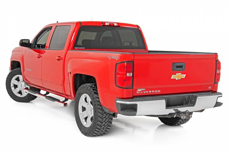 Load image into Gallery viewer, Rough Country | 2007-2019 GM 1500 / 2500 HD / 3500 HD Crew Cab Stainless Oval Steps
