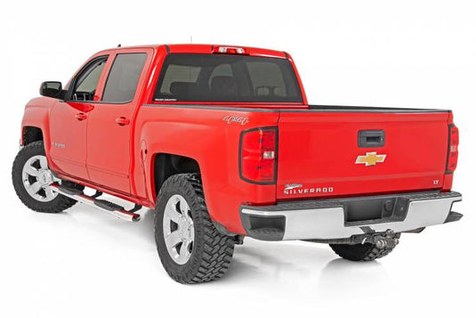 Rough Country | 2007-2019 GM 1500 / 2500 HD / 3500 HD Crew Cab Stainless Oval Steps