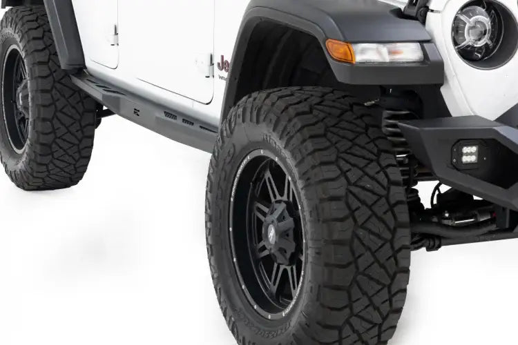 Load image into Gallery viewer, Rough Country | 2021-2024 Jeep Wrangler JL / Wrangler 4XE Heavy-L 4 Door 4WD Rock Sliders
