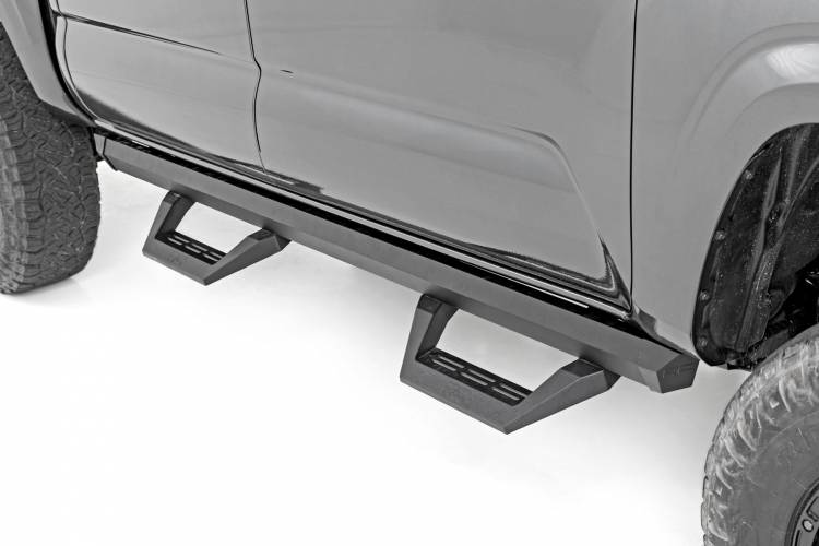 Load image into Gallery viewer, Rough Country | 2005-2023 Toyota Tacoma Double Cab 2WD / 4WD SRX2 Adjustable Aluminum Steps
