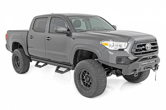 Rough Country | 2005-2023 Toyota Tacoma Double Cab 2WD / 4WD SRX2 Adjustable Aluminum Steps