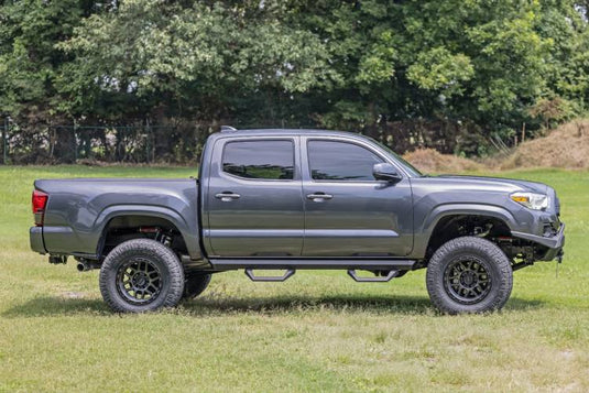 Rough Country | 2005-2023 Toyota Tacoma Double Cab 2WD / 4WD SRX2 Adjustable Aluminum Steps