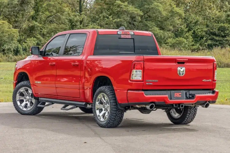 Load image into Gallery viewer, Rough Country | 2019-2024 Dodge Ram 1500 Crew Cab / 2021-2024 TRX SRX2 Adjustable Aluminum Steps
