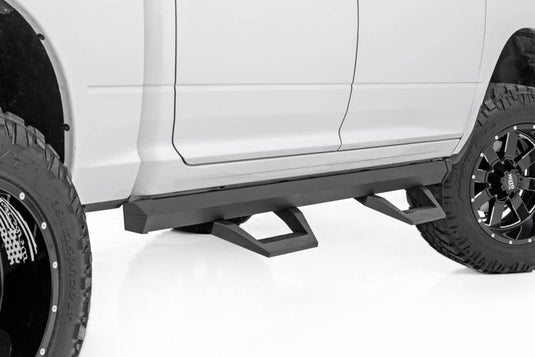 Rough Country | Dodge Ram 1500 / 2500 / 3500 Crew Cab 2WD / 4WD SRX2 Adjustable Aluminum Steps