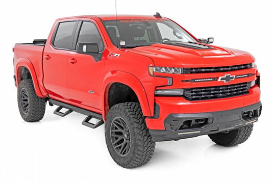 Rough Country | 2019-2024 GM 1500 / 2500 HD / 3500 HD Crew Cab SR2 Adjustable Aluminum Steps