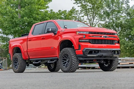 Rough Country | 2019-2024 GM 1500 / 2500 HD / 3500 HD Crew Cab SR2 Adjustable Aluminum Steps