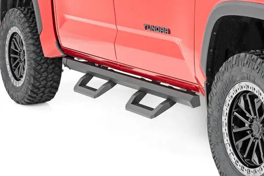Rough Country | 2022-2023 Toyota Tundra Crewmax 2WD / 4WD SR2 Adjustable Aluminum Steps | 72001