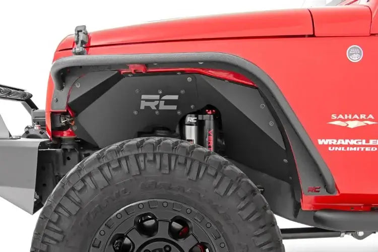 Load image into Gallery viewer, Rough Country | 2007-2018 Jeep Wrangler JK Steel Flat Front &amp; Rear Fender Flares
